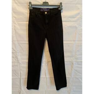 NYDJ Not Your Daughters Jeans Women’s 6 Black Rhinestones pockets Boot Cut #